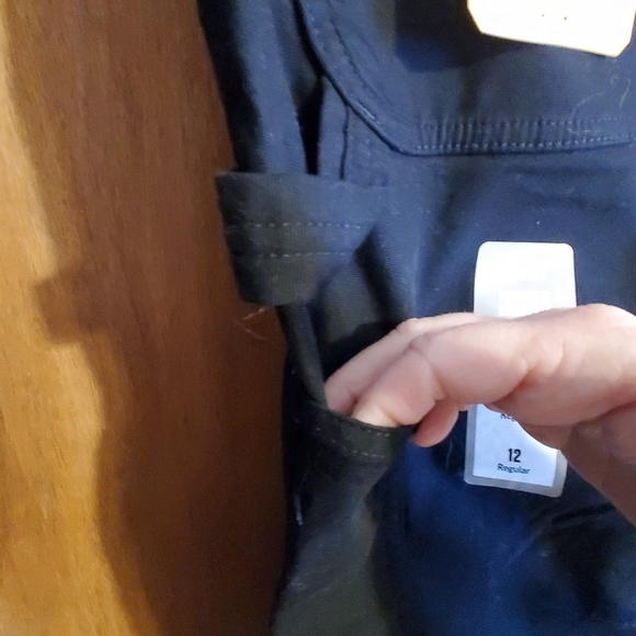 Carhartt  loose fit NWT SZ 12. rugged flex canvas work pant. Black straight leg - Picture 7 of 9